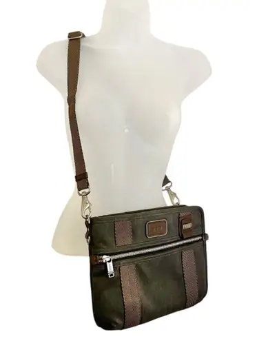 Tumi Alpha Bravo Randolph Leather Trim Tablet Case Crossbody Messenger Bag