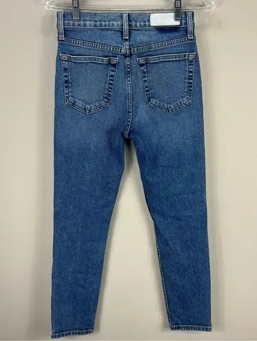 RE/DONE  | High Rise Ankle Crop Jeans -
Mid 80's Stretch Wash Size 27