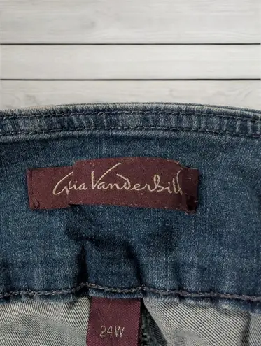 GV Gloria Vanderbilt Amanda Pull-On Jeans Plus Size 24W 24 W Blue Denim STrech POckets