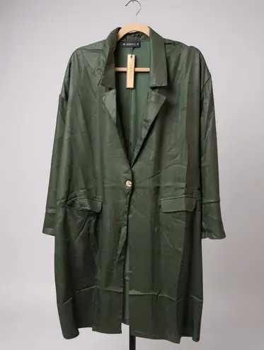 Green Tailored smoking jacket with Classic Lapel Size undefined