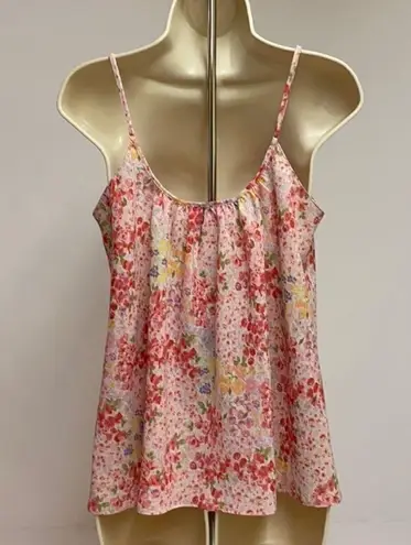 Oscar de la Renta Floral Pink Label Tank Top C23