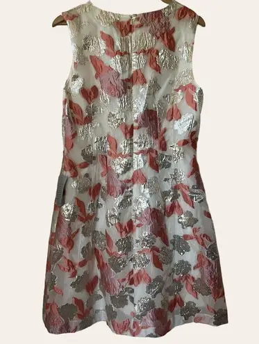 Badgley Mischka Mark + James Reo Brocade Floral V-Neck Cocktail Dress Size 12