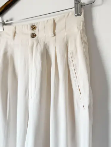 Kazu 100% Silk Cream Trousers Size 24