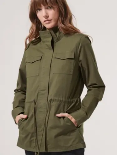 Pact Organic Cotton Woven Field Jacket in Grape Leaf Size Small