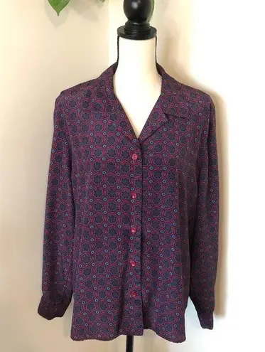 Leslie Fay Vintage Haberdashery by Floral Blouse