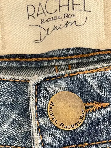 Rachel Roy RACHEL Girlfriend Distressed Cuffed Jeans, size 26”