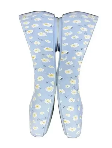 Melissa Floral Ballet Flats Sandals Shoes Size 6 Blue Daisies Pull On Round Toe
