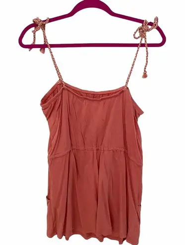 new Trovata ♕ Braided Strap Drawstring Waist Cami Top ♕ Dusty Pink Large