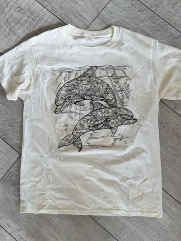 Color changing dolphin tshirt White