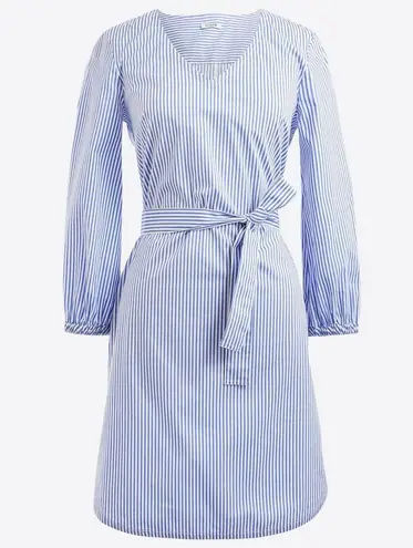 J. Crew Factory Blue/White Striped Tie