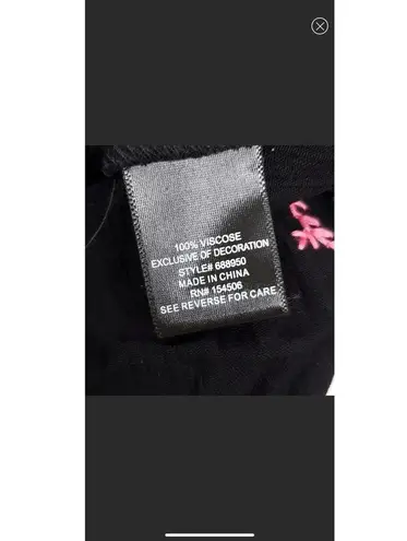 Curations Embroidered Gauze Kaftan Swim Coverup Black Size P1X