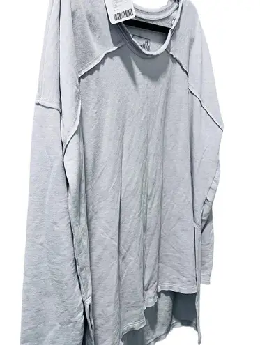 We The Free  NWT Gray Long Sleeve Style Top Lightweight Oversized Size Small