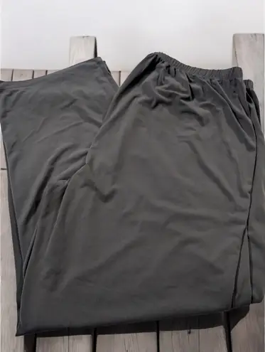 Effortless Style By Citiknits Womens Dark Gray Elastic Waist Pants STretch 95% Polyester 5% Spandex Made In USA