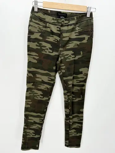 Sanctuary  Green Camo Printed Pull on Stretch Casual Grease Leggings Womens Small