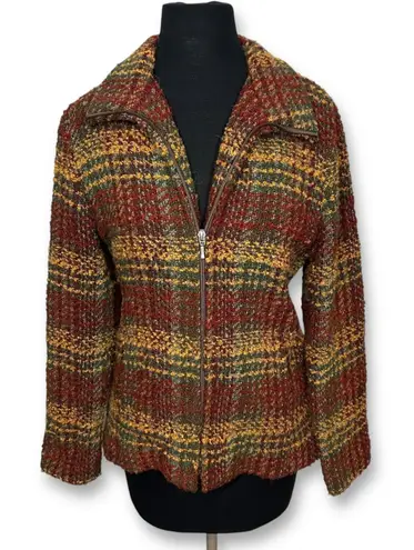 J. McLaughlin EUC Wool Alpaca Blend Tweed Jacket Full Zip Collar Coat Womens XS - Image 1