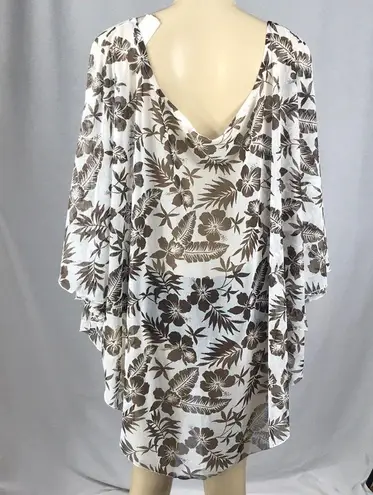 Zuliana Floral Mesh Beach Cover Up Top Made In USA NWT Size undefined