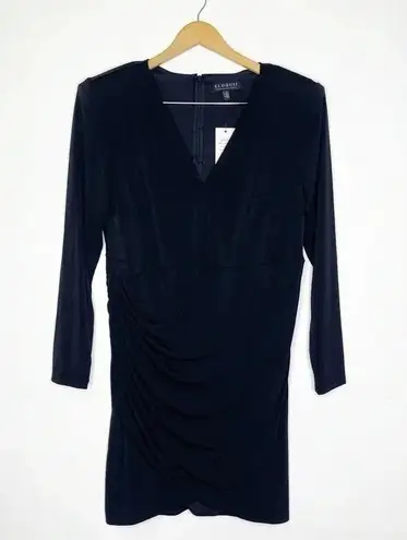Eloquii Black Shoulder Pad Long Sleeve Dress Size 16 NWT