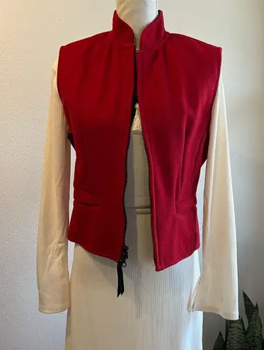 Schaefer Steamboat Springs Colorado USA Red Wool Zip Up Riding Adjustable M Size M