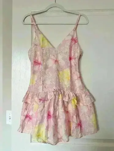 Love Shack Fancy NWT  Fabienne Mini Dress in Light Berry Tea Sz 4