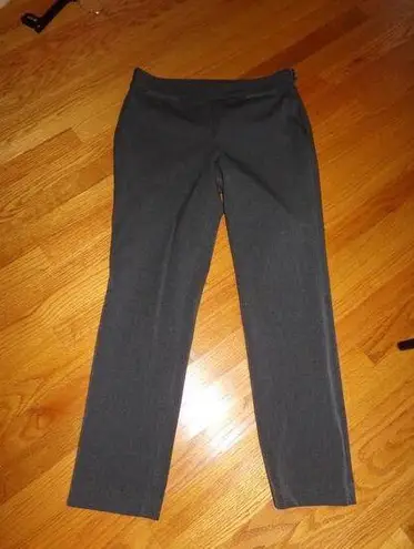 Talbots  Refined Bi-Stretch Pant gray size 8 straight leg side zip flat front