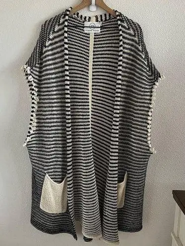 Sloane Rouge Longline Knit Bohemian Boho Oversized Vest Cardigan SR XS/S