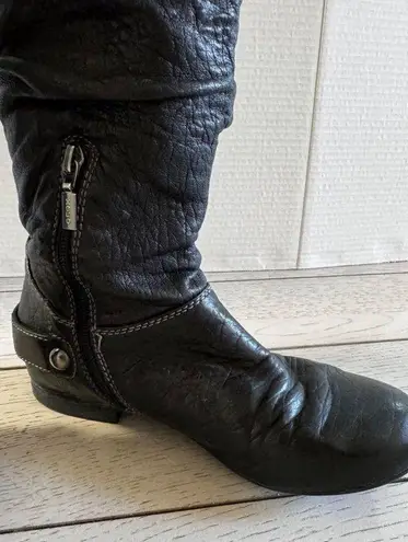 Geox Women's breathable low-heel knee High black boot size 37