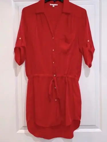 Glam red shirt dress size small