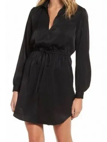 Lush Clothing NWOT (S) Black satin long sleeve dress from Lush