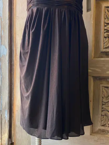 Badgley Mischka Bagdley Mischka Bronze Strapless Ruched Dress Size 8 NWT