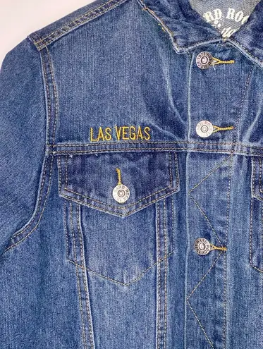 Hard Rock Women’s Guitar Demin Jacket Café Las Vegas All Is One Med