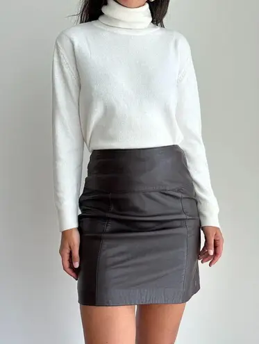 Valerie Stevens Vintage Leather Pencil Skirt Womens 6 100% Lamb Leather Mini