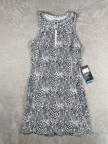 NWT IBKUL ALENA Black & White Sleeveless Mock Golf Tennis Dress Size XSmall