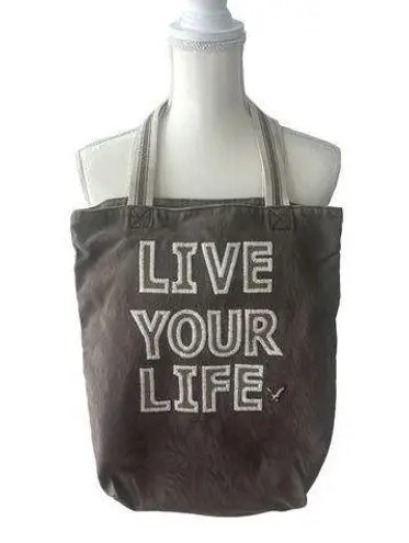 American Eagle  Live You LIfe Brown Tote Bag