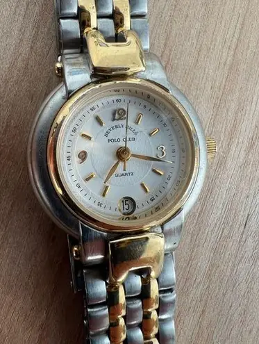 Beverly Hills Polo Club Two Tone Watch Quartz Ladies with Date Window