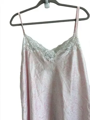 Ralph Lauren Elegant Lauren by  Pink Lace Trim Chemise - Size XL