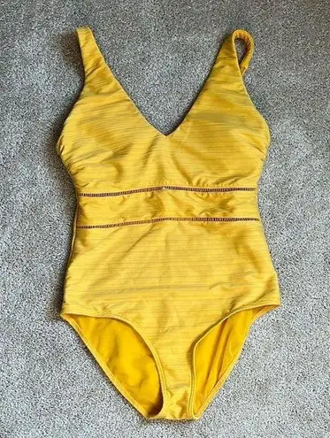 Sea Level Swim V Neck Sunflower Yellow One Piece Size 6