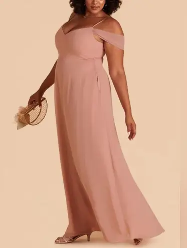 Birdy Grey Devin Dress With Slit, Size 1X, Dusty Rose,NWT