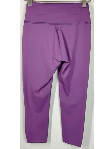 Peloton Purple Spell Out Cycling Workout Cropped Leggings Small