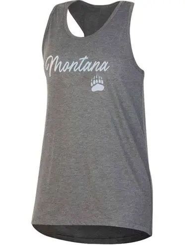 NCAA Montana Grizzlies Women's Gray Racerback Tank Top, Large