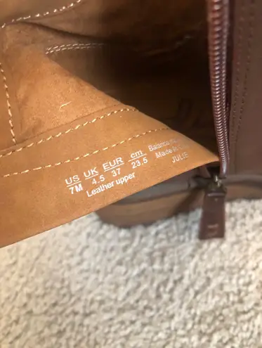 Zodiac Julie Brown Leather Bootie Size 7M