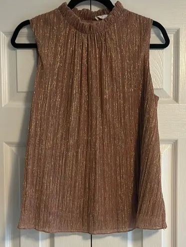 eri + ari Women’s Sleeveless Rose Gold Shimmer Top