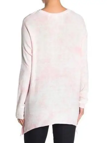 Cloth by Design New Convertible Side Slit Sweater Tie Dye Pink White