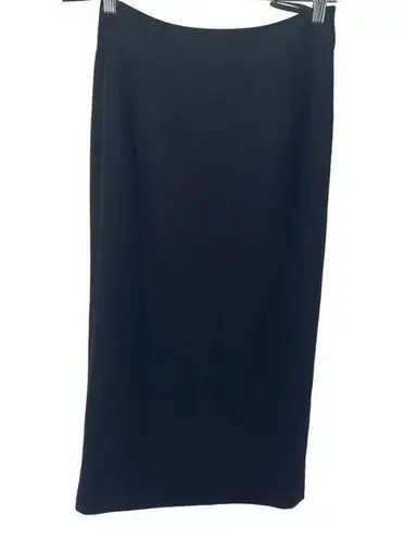 Banana Republic  Women's Ponte Midi Pencil Skirt Straight Back Slit Black Size 0