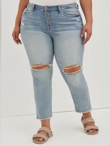 Torrid  Stovepipe Straight Classic Denim High-Rise Jean 12 short