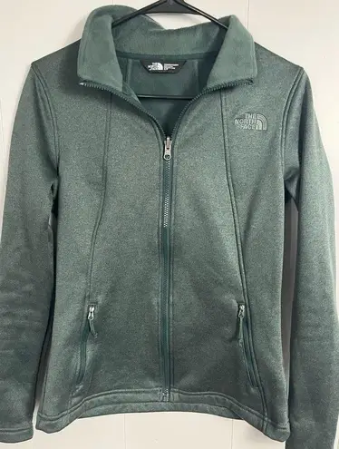 The North Face  Forest Green Full Zip Soft Shell Jacket Size Small