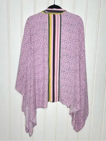 ADYSON PARKER Women's Print Block Kimono 60 Pink Size M