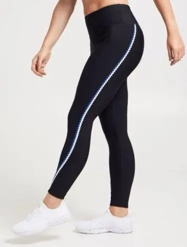 SoulCycle SOUL By  Black High Rise Side Stripe Ricrac Leggings Size Small