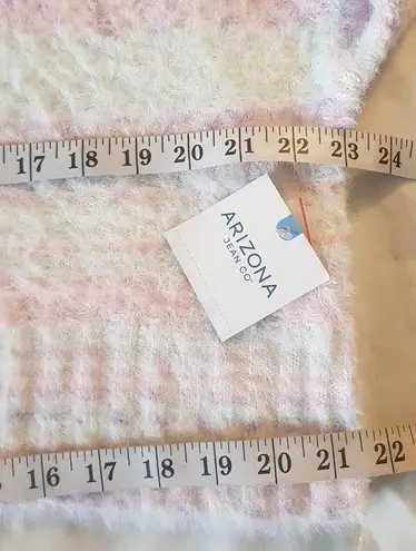 Arizona Jeans Arizona Womens Sweater Cropped Cardigan Button Top Fuzzy Soft Pastel Size Small