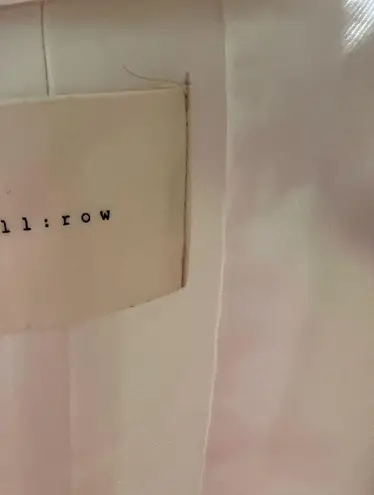 All : Row white drape front vest open tie back size medium