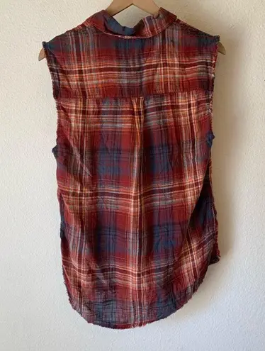 Treasure & Bond Plaid Sleeveless Top